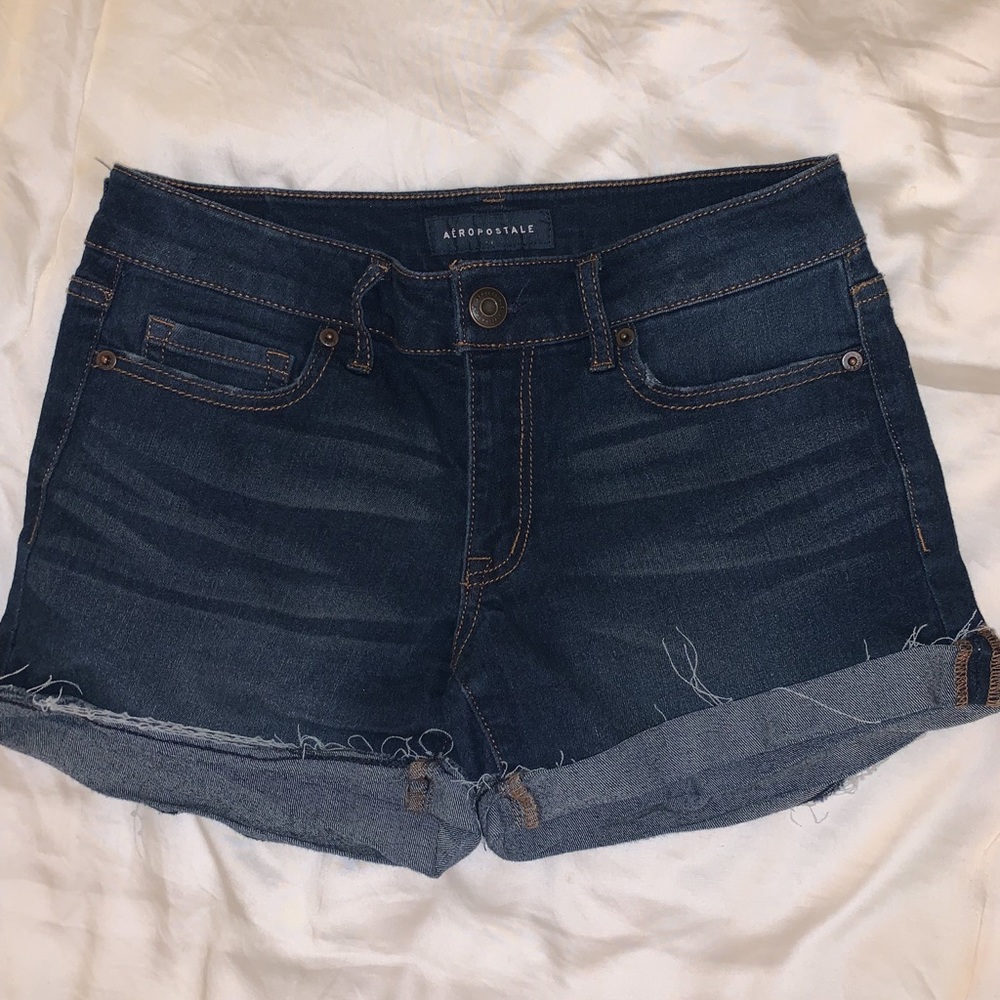 aeropostale dark wash denim shorts size 2